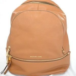 Michael Kors Rhea Acorn Leather Pebbled Backpack